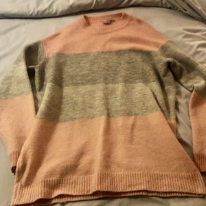 Pink and Grey Oversized Sweater